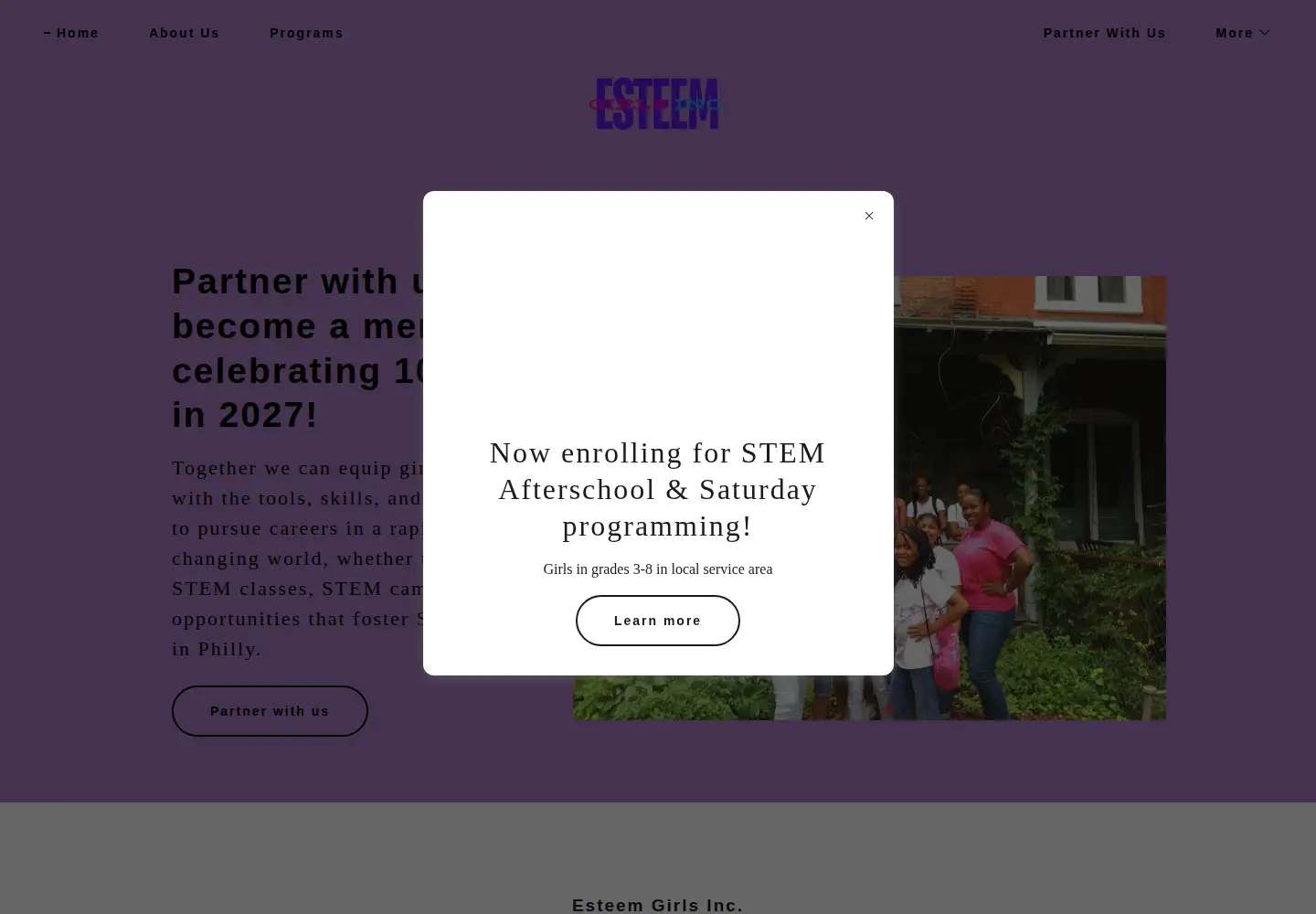 Screenshot of esteemgirls.org