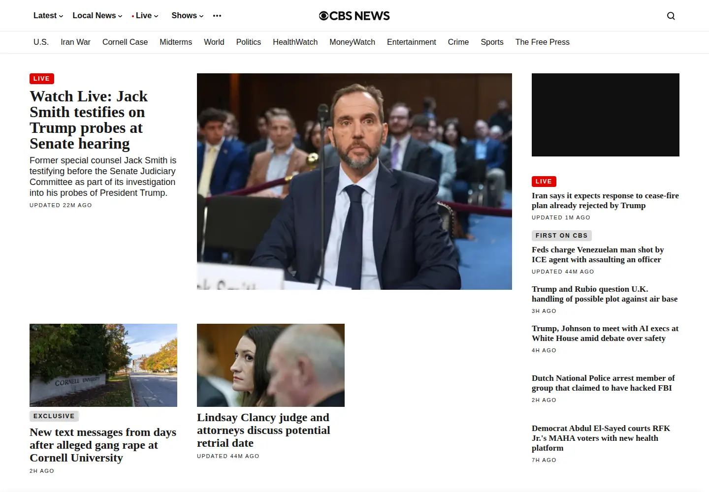 Screenshot of cbsnews.com