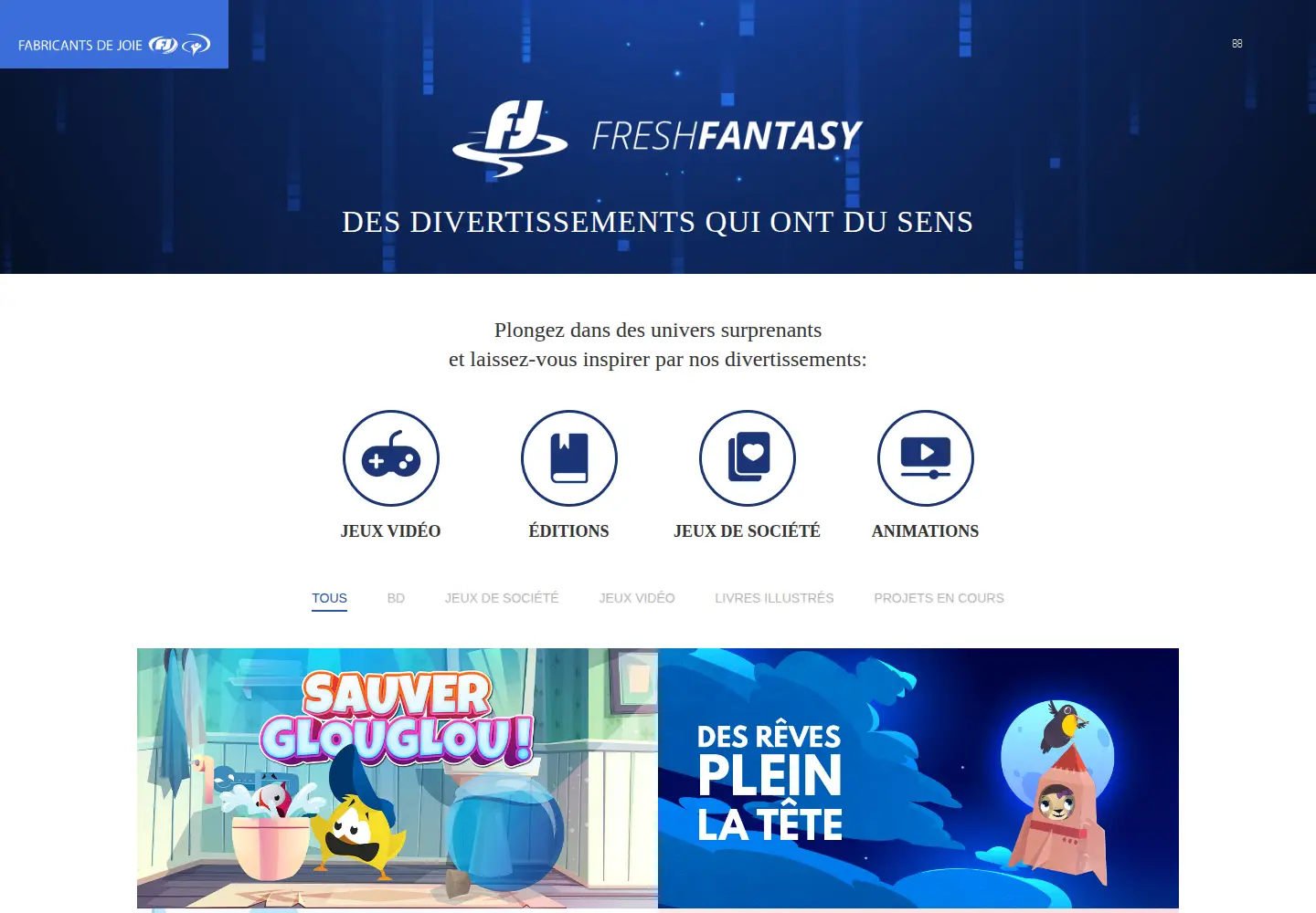 Screenshot of freshfantasy.org