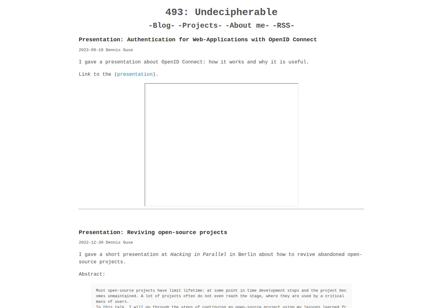 Captured homepage of g00se.org in the current scan