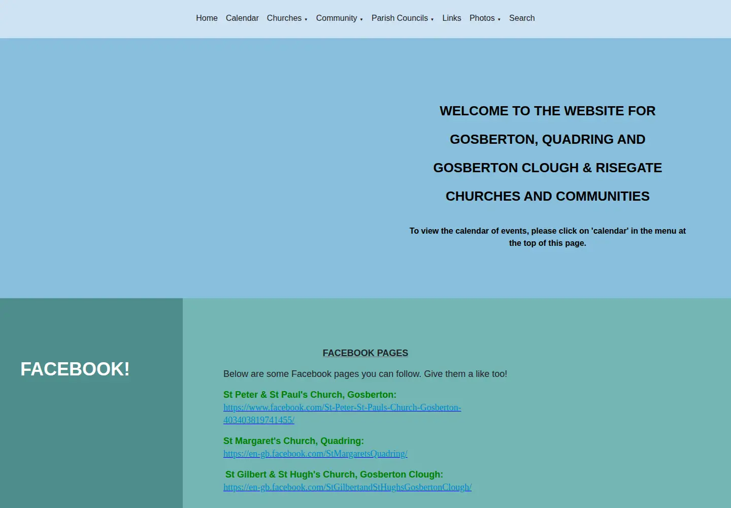 Screenshot of gosberton.org