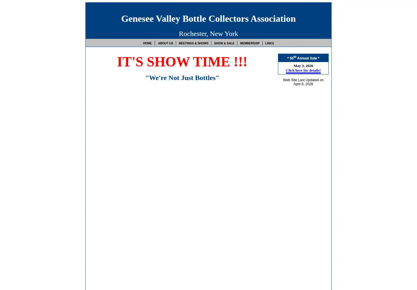 Captured homepage of gvbca.org in the current scan