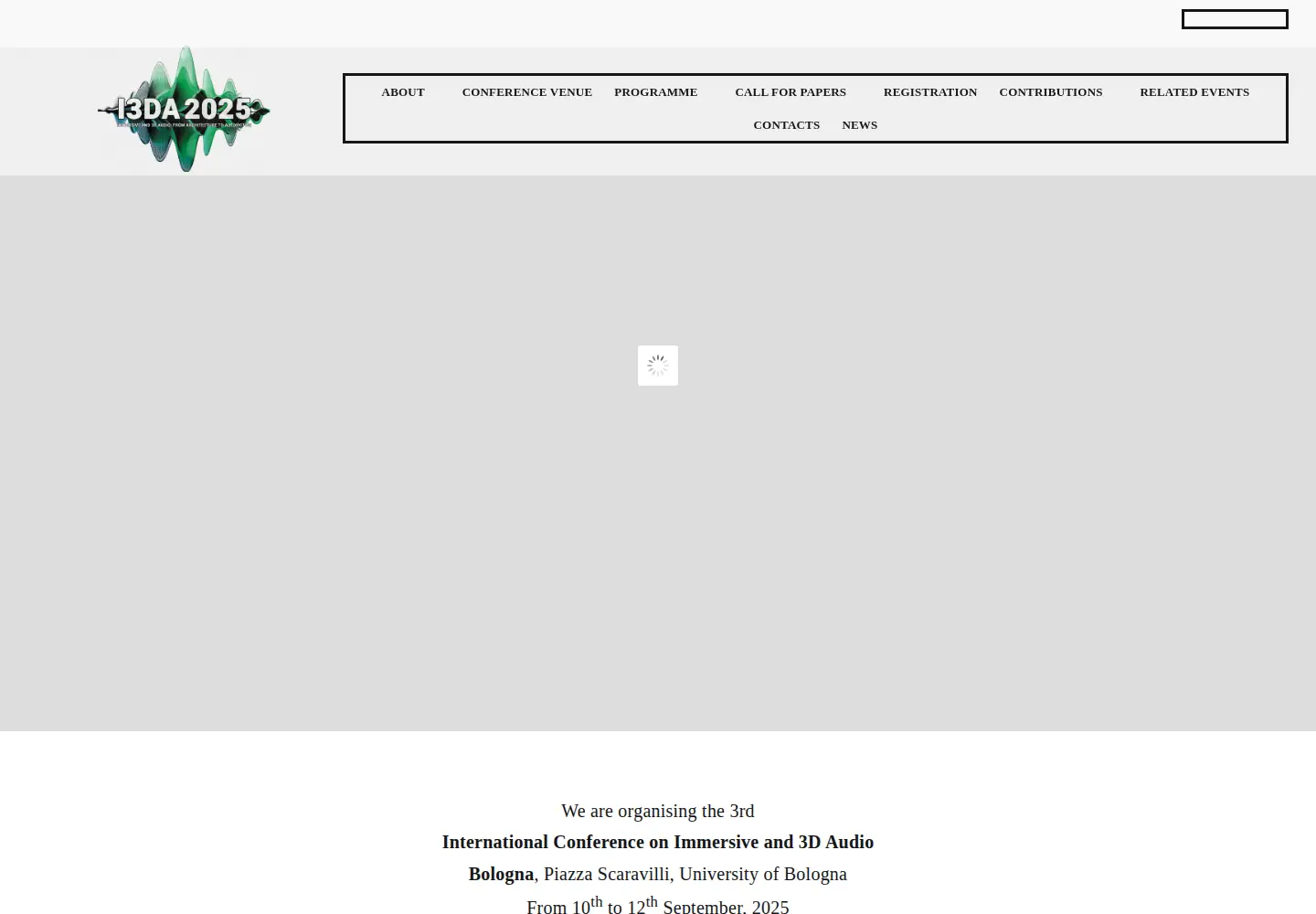 Screenshot of i3da2025.org