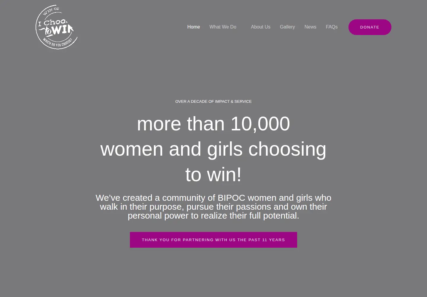 Screenshot of ichoosetowin.org