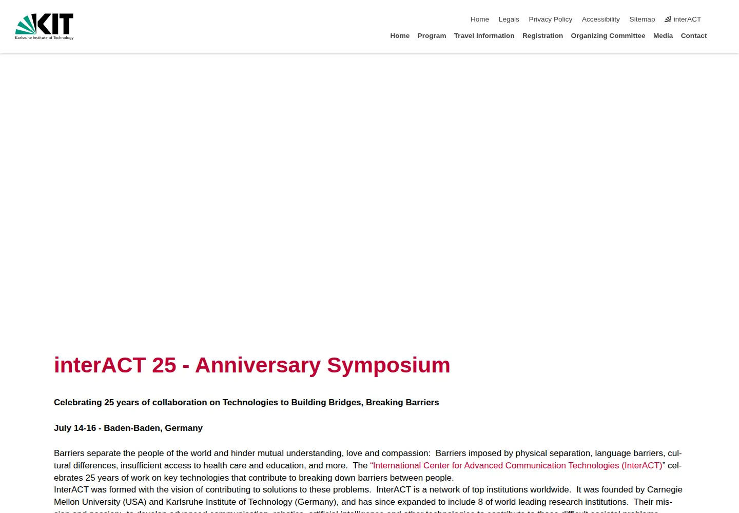 Screenshot of interact25.org