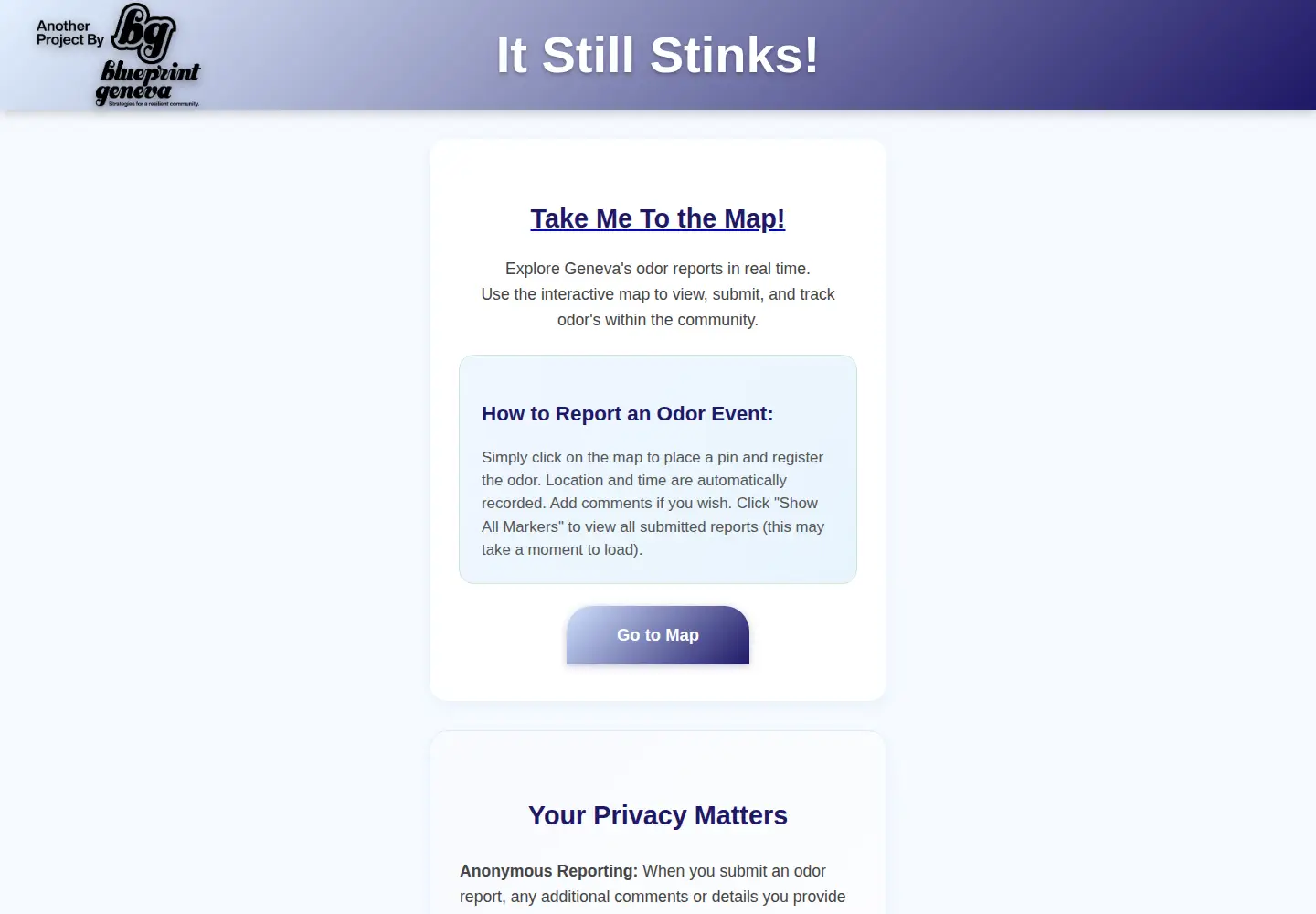 Screenshot of itstinks.org
