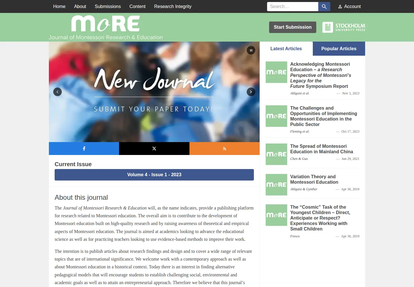 Screenshot of journalofmore.org