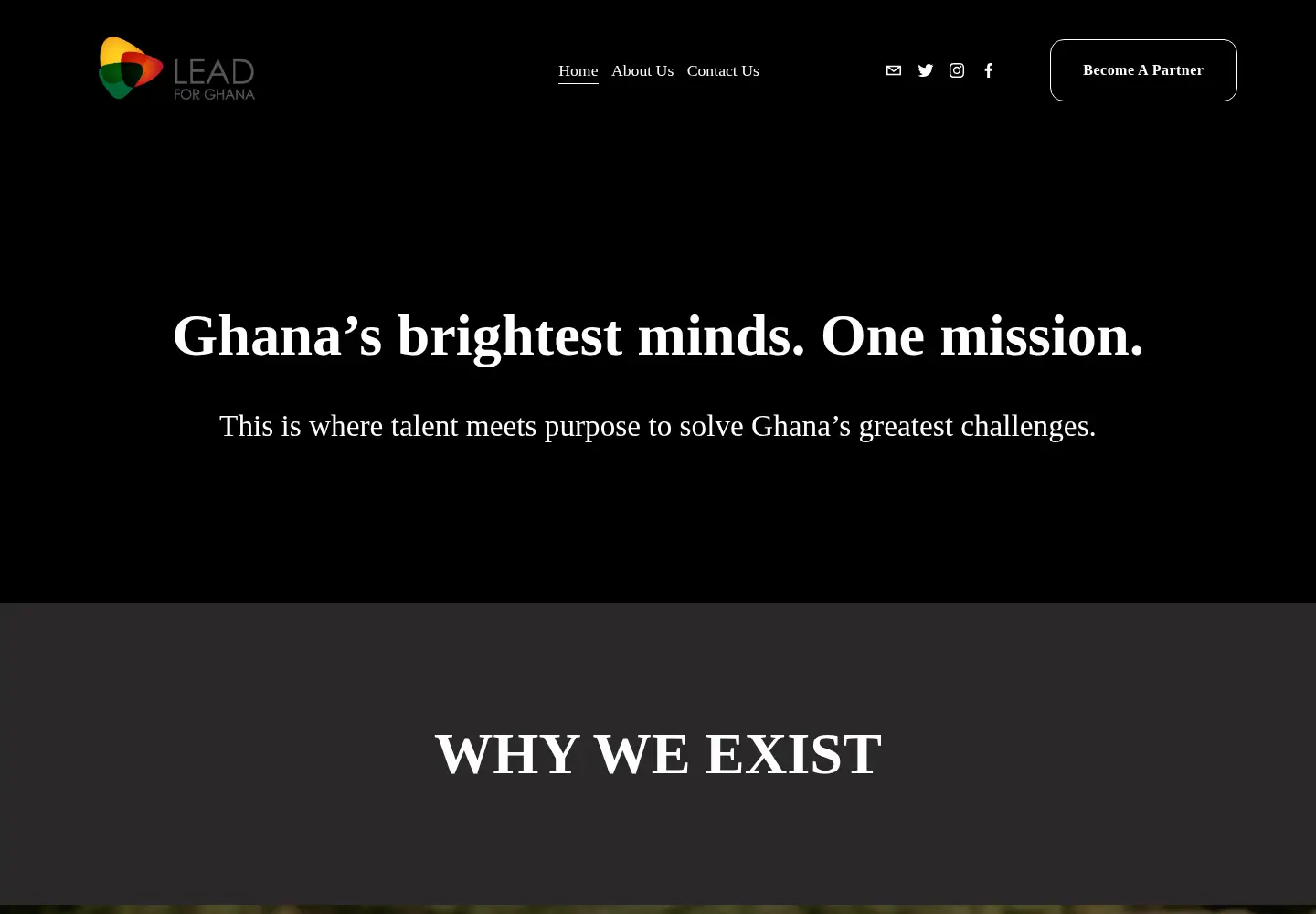 Screenshot of leadforghana.org