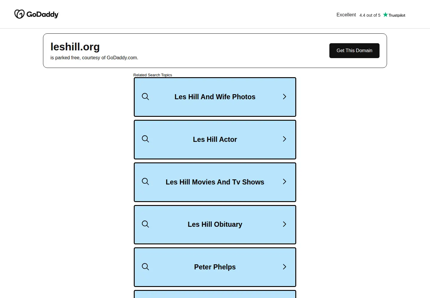 Screenshot of leshill.org