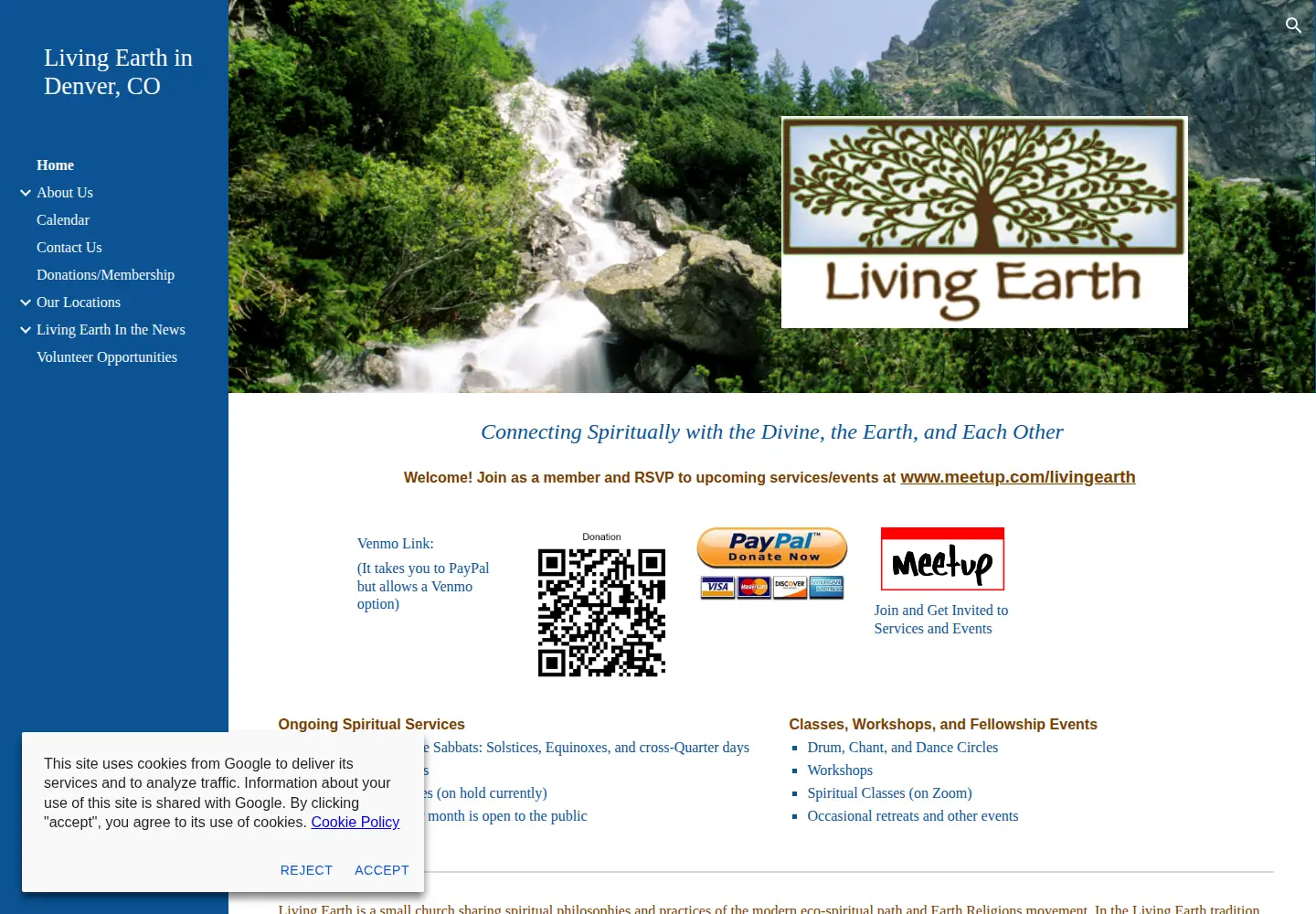 Screenshot of livingearthcolorado.org