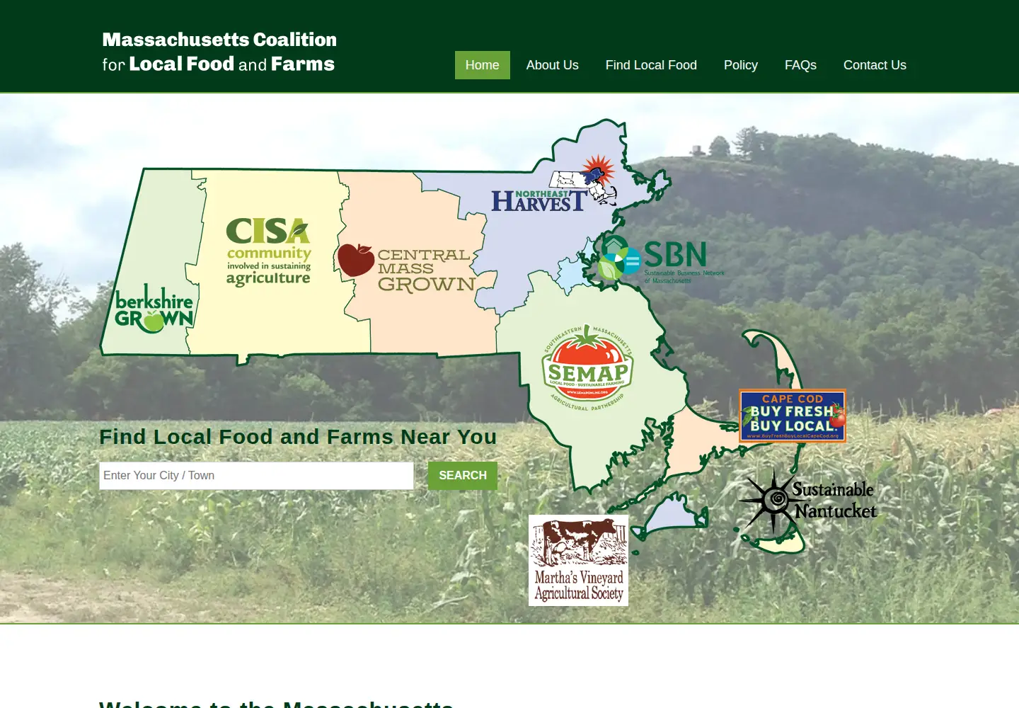 Screenshot of localfoodma.org