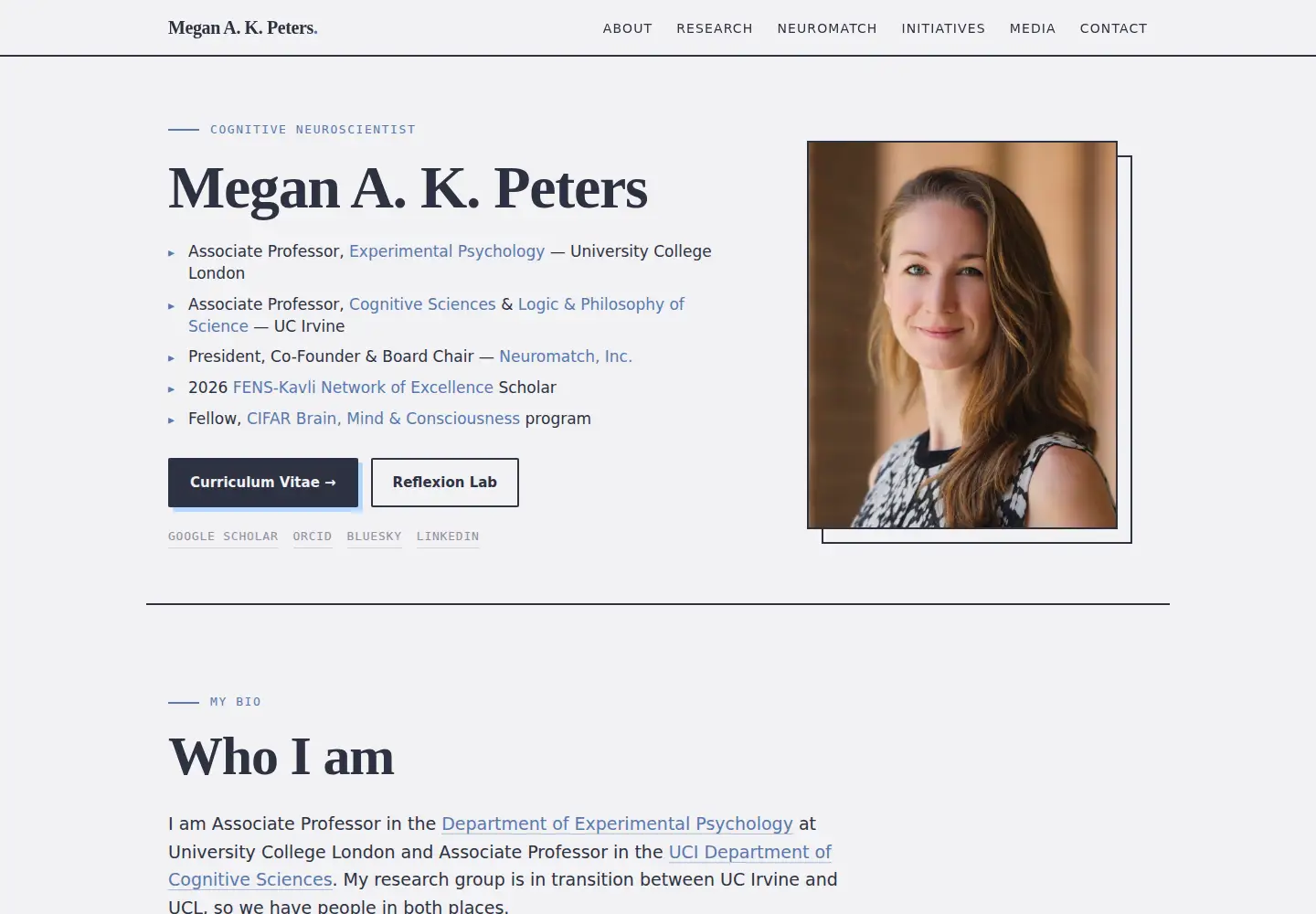 Screenshot of meganakpeters.org