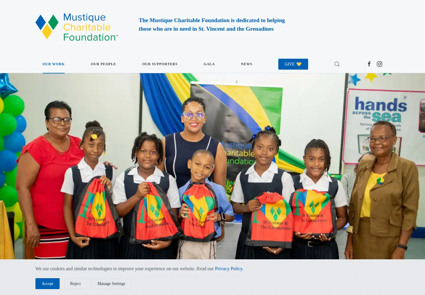 Captured homepage of mustiquefoundation.org in the current scan