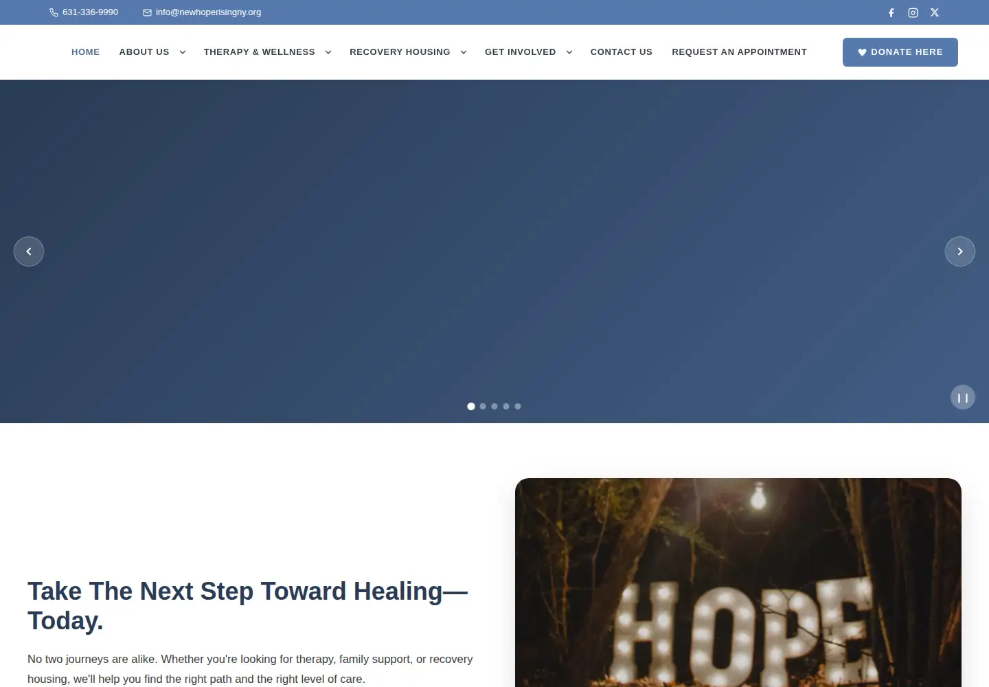 Screenshot of newhoperisingny.org