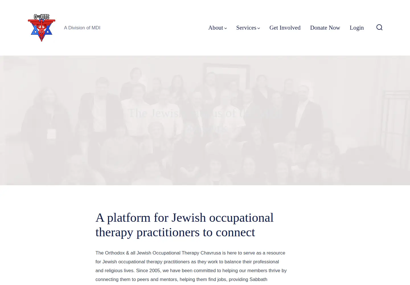 Captured homepage of ojotc.org in the current scan