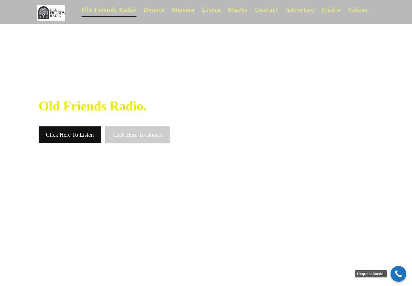 Captured homepage of oldfriendsradio.org in the current scan
