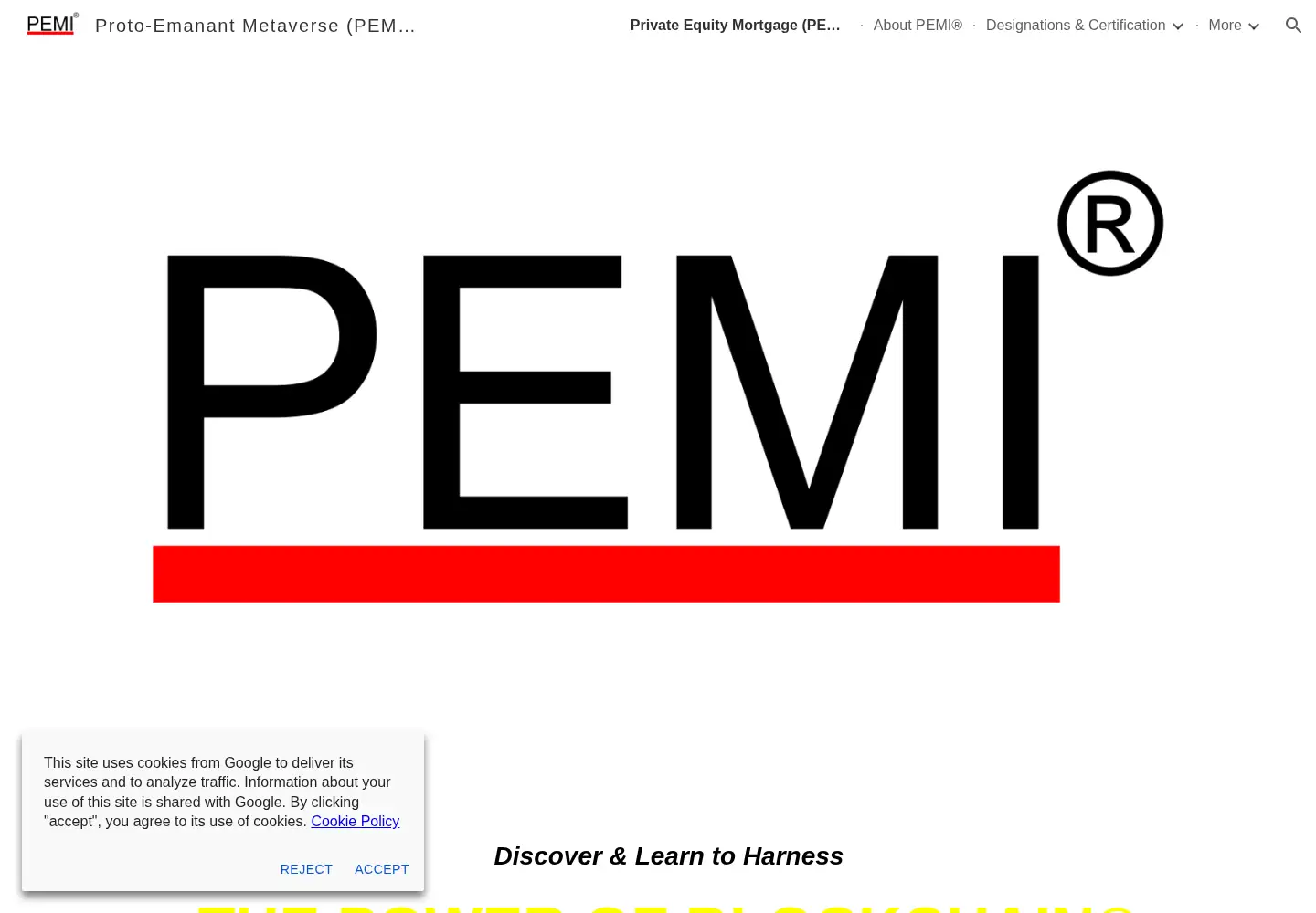 Screenshot of peminstitute.org