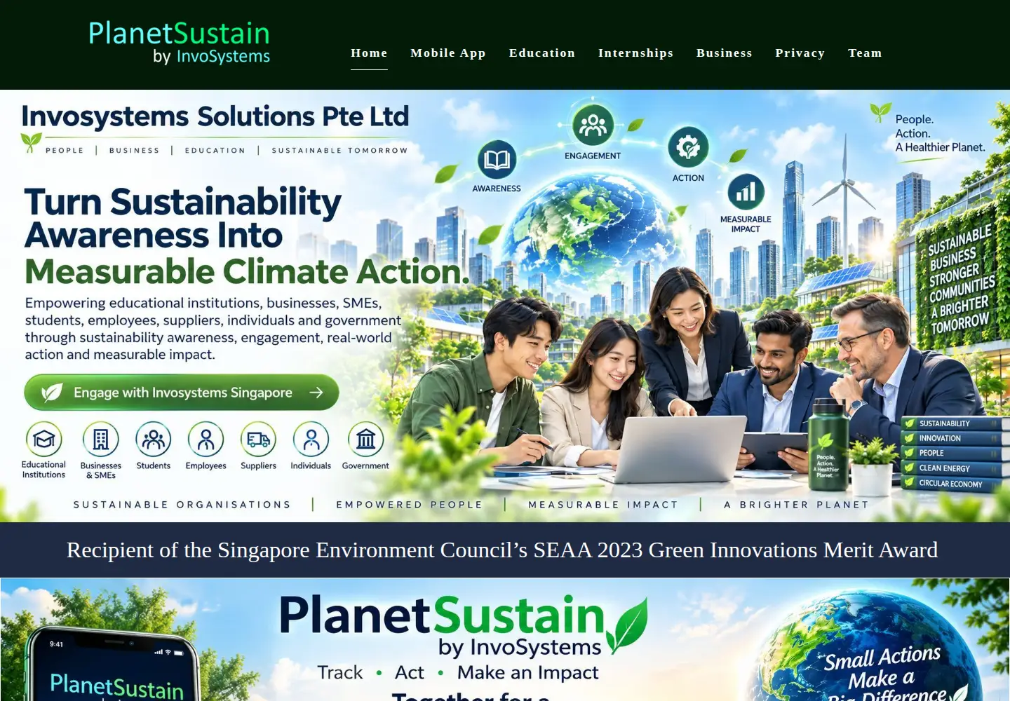 Screenshot of planetsustain.org