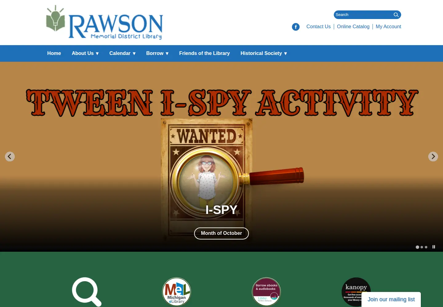 Screenshot of rawsonlibrary.org