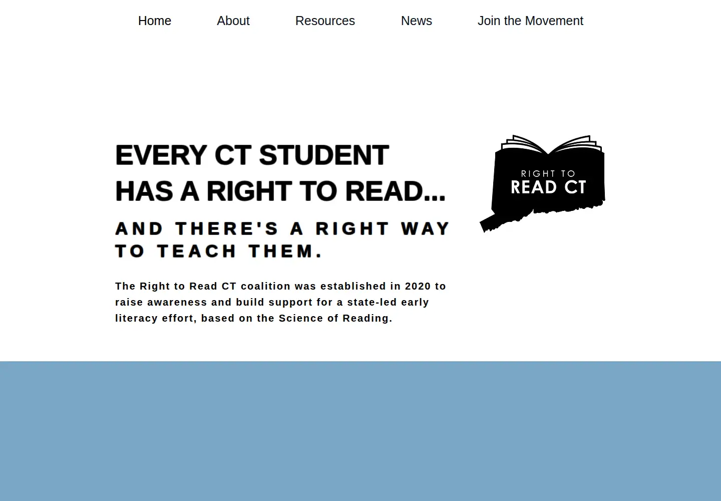 Screenshot of righttoreadct.org