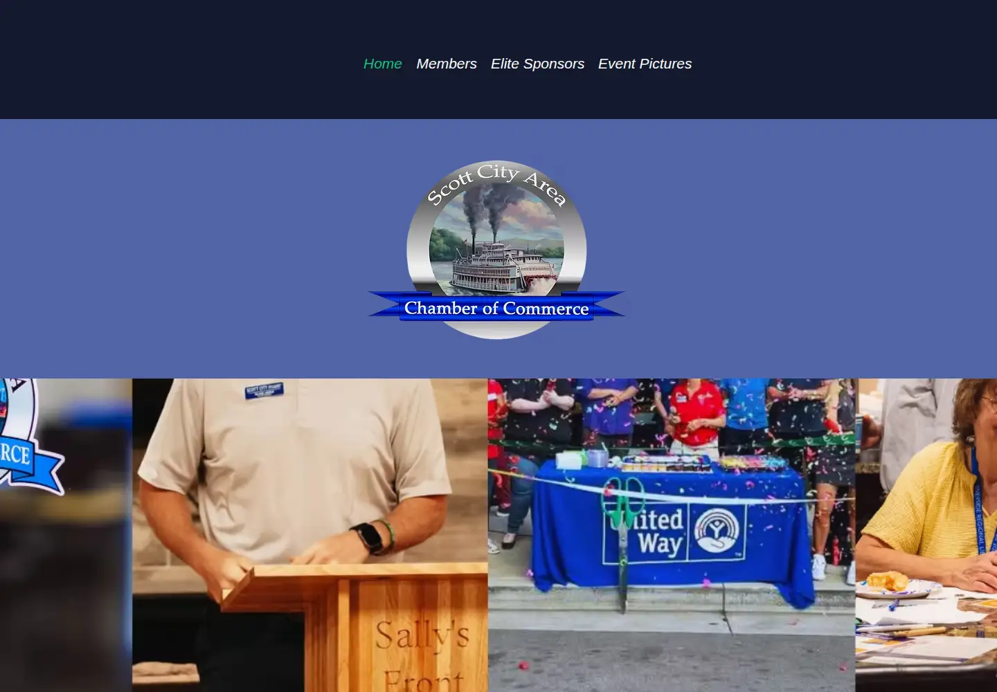 Screenshot of scottcitymochamber.org