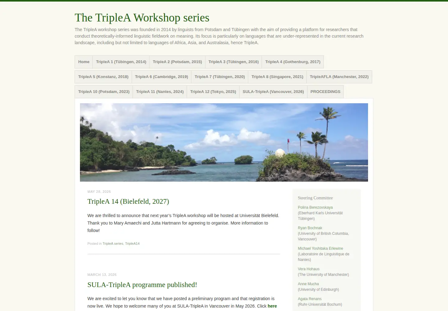 Screenshot of semantics-triplea.org