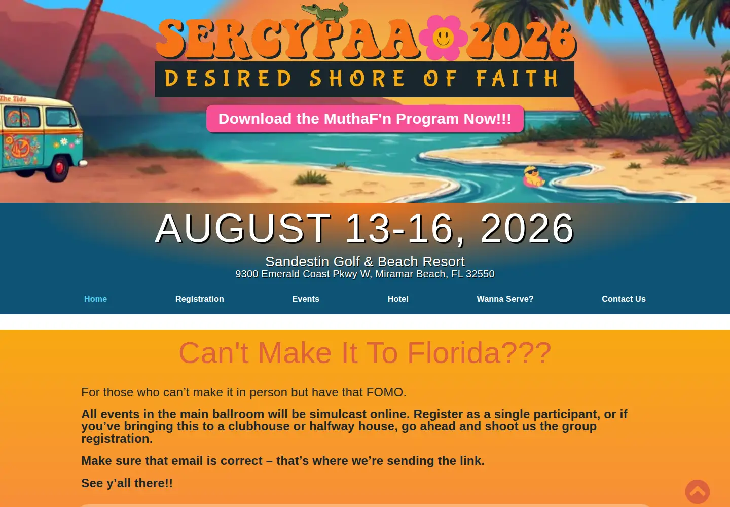 Screenshot of sercypaa26.org