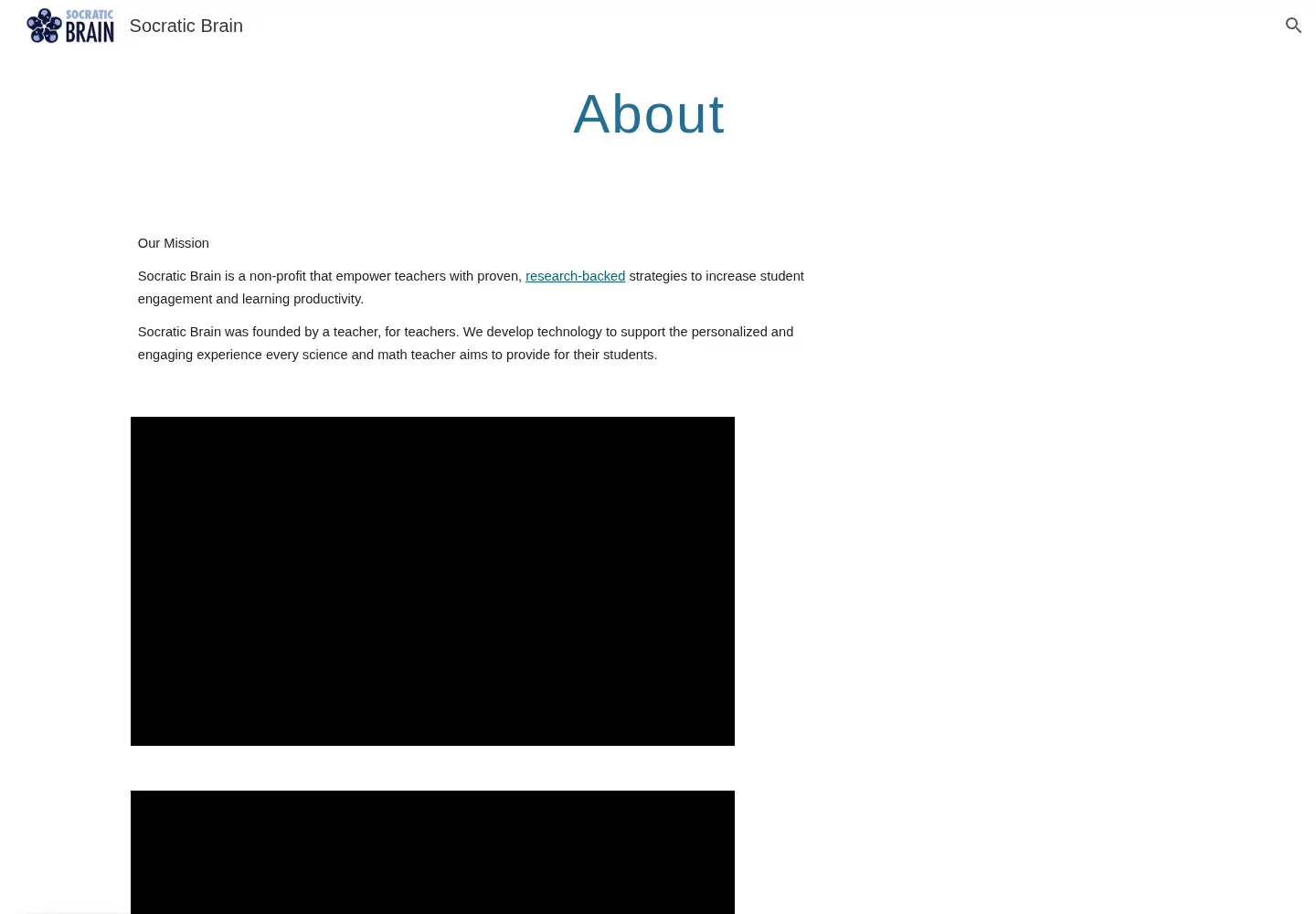 Screenshot of socraticbrain.org