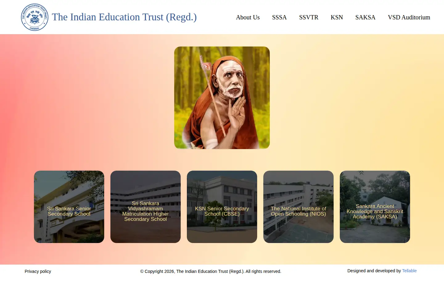 Screenshot of srisankaraschools.org