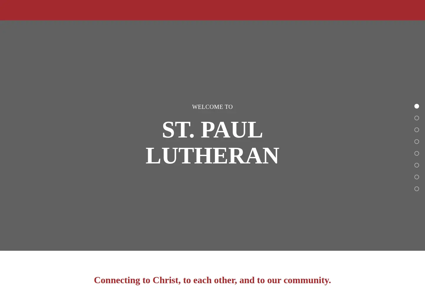Captured homepage of stpaullakemills.org in the current scan