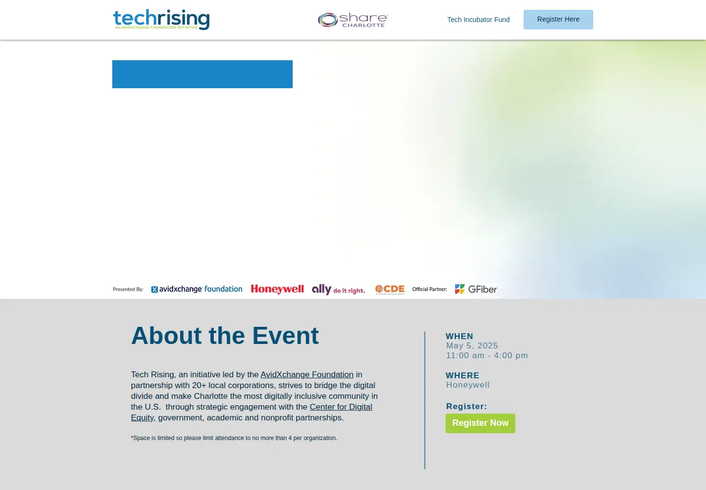 Screenshot of techrisingclt.org