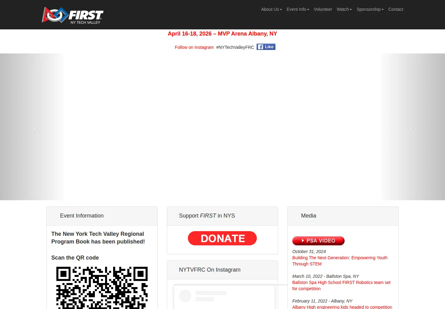 Captured homepage of techvalleyfirst.org in the current scan