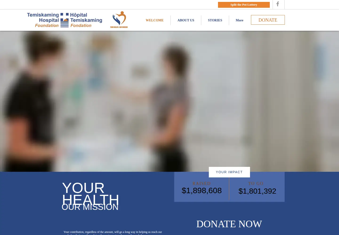 Screenshot of temiskaminghospitalfoundation.org