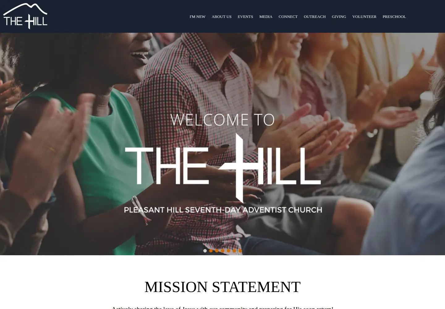 Captured homepage of thehillsda.org in the current scan