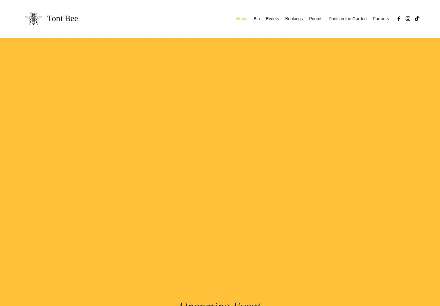Captured homepage of tonibee.org in the current scan