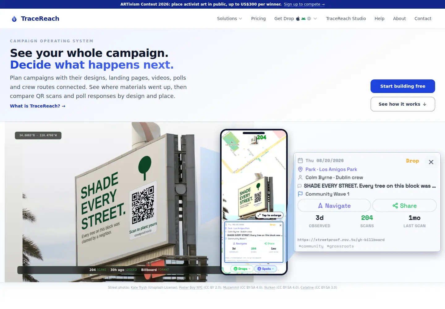 Screenshot of tracereach.org