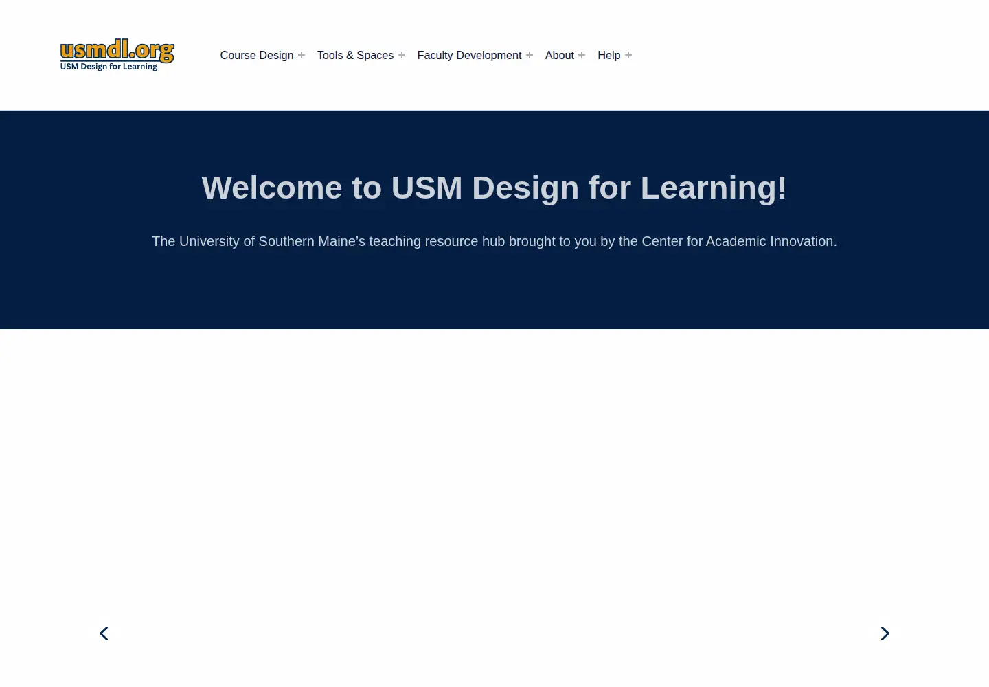 Captured homepage of usmdl.org in the current scan
