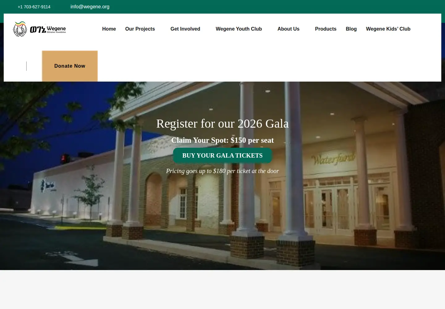 Captured homepage of wegene.org in the current scan