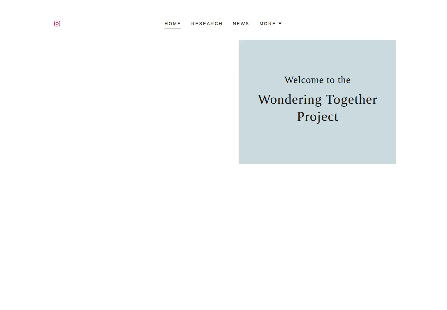 Captured homepage of wonderingtogether.org in the current scan
