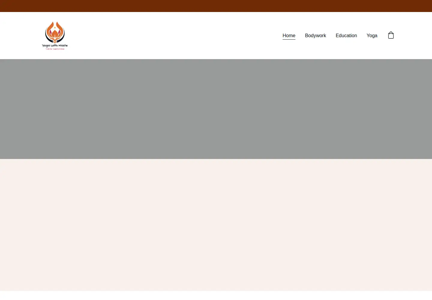 Captured homepage of yogawithnicole.org in the current scan