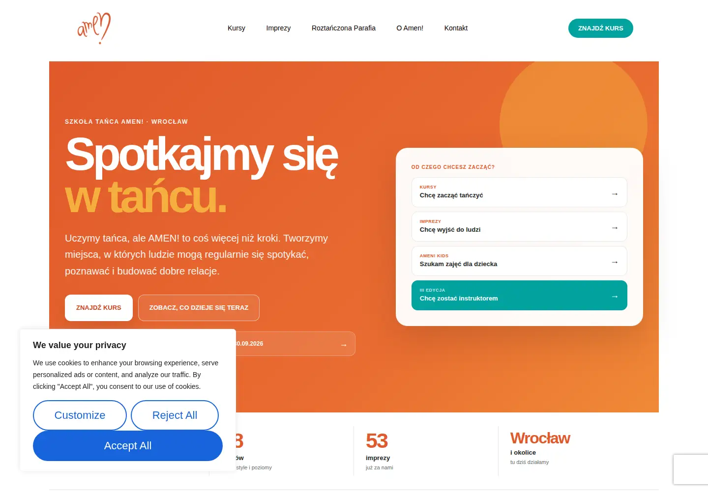 Screenshot of chrzescijanskaszkolatanca.pl