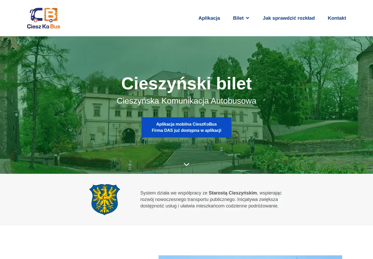Captured homepage of cieszkobus.pl in the current scan