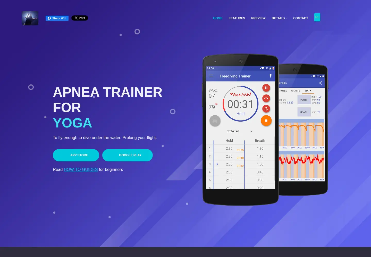 Screenshot of freedivingapp.pro