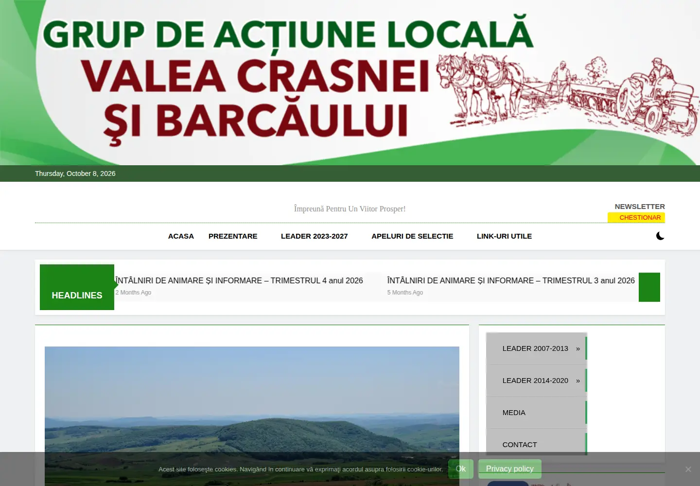Captured homepage of crasnabarcau.ro in the current scan