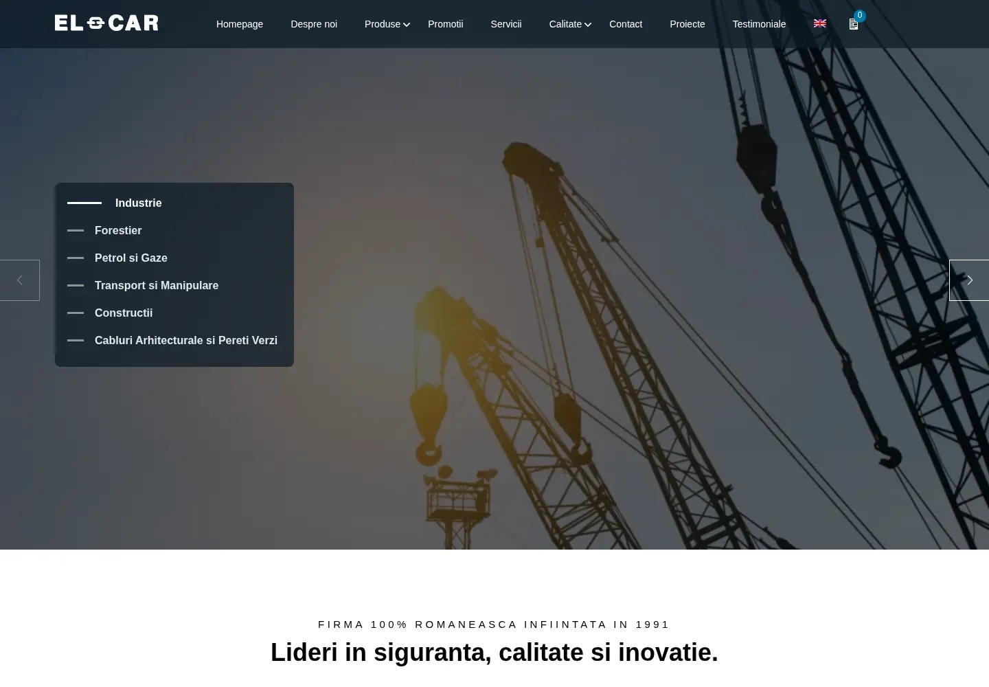 Captured homepage of elcar.ro in the current scan