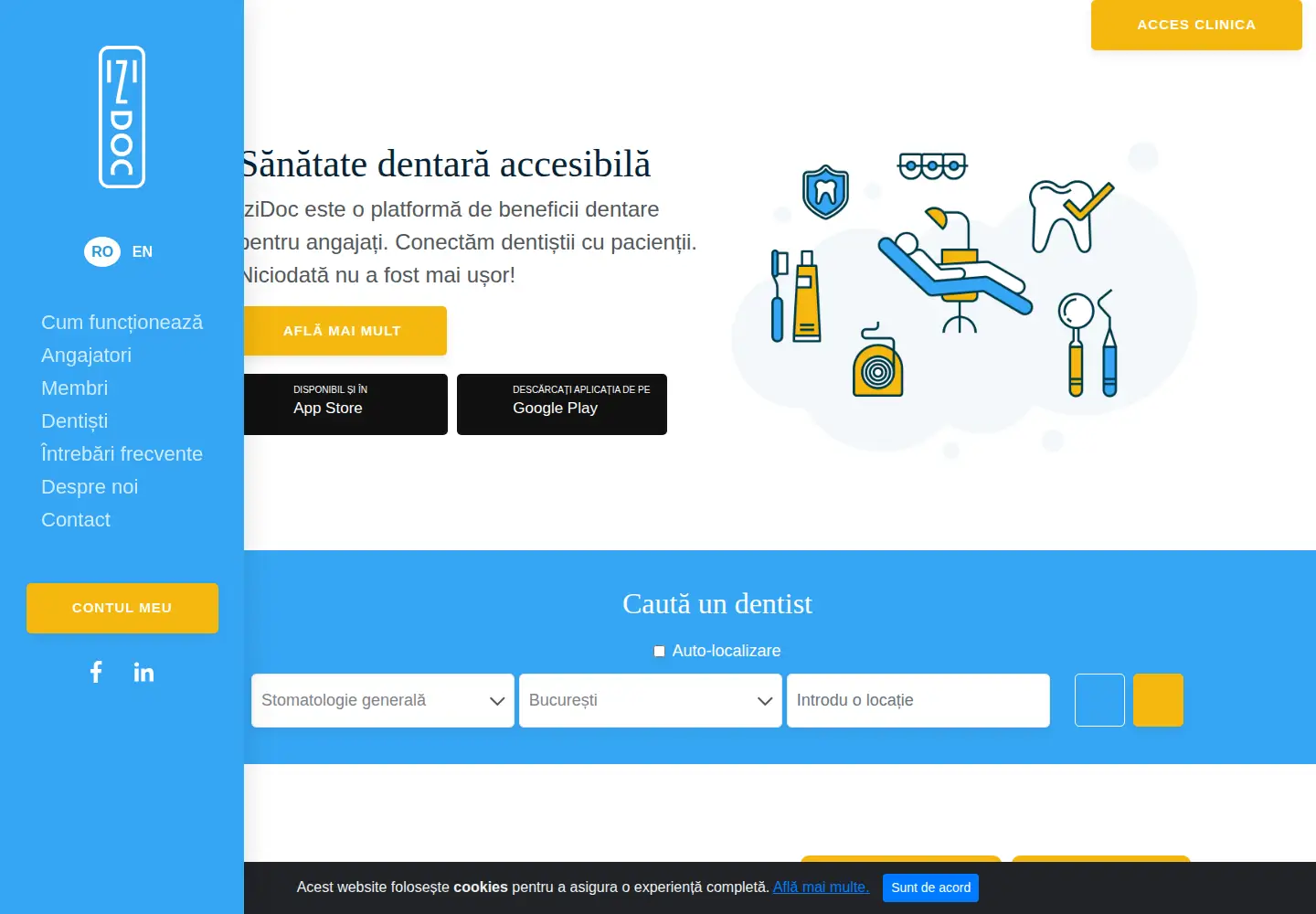 Captured homepage of izidoc.ro in the current scan