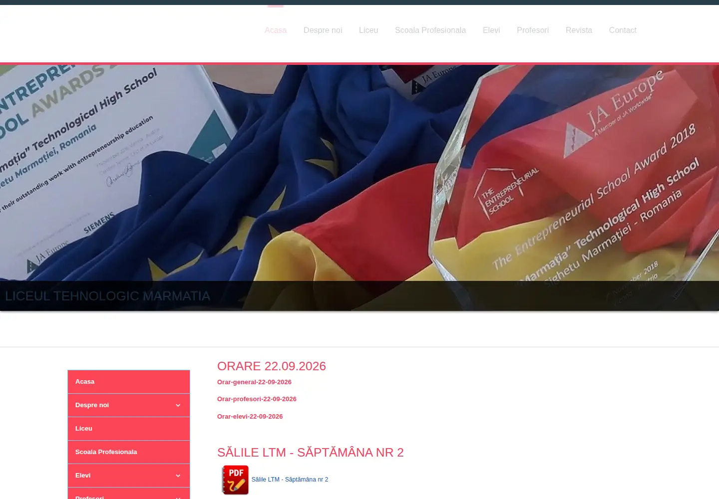 Captured homepage of ltmarmatia.ro in the current scan