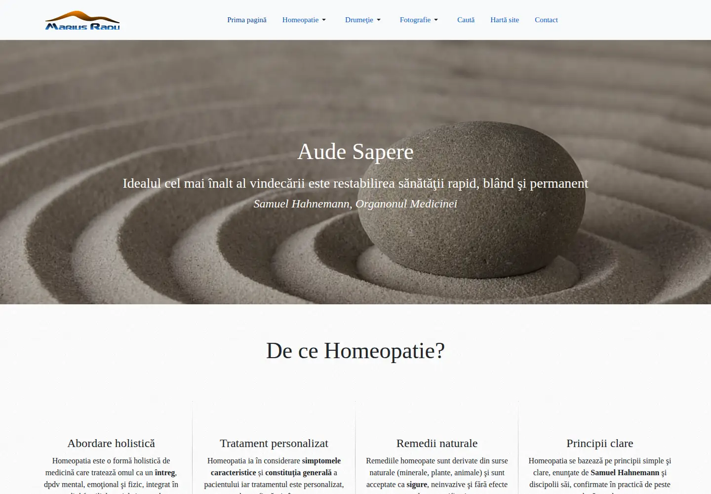 Screenshot of mariusradu.ro