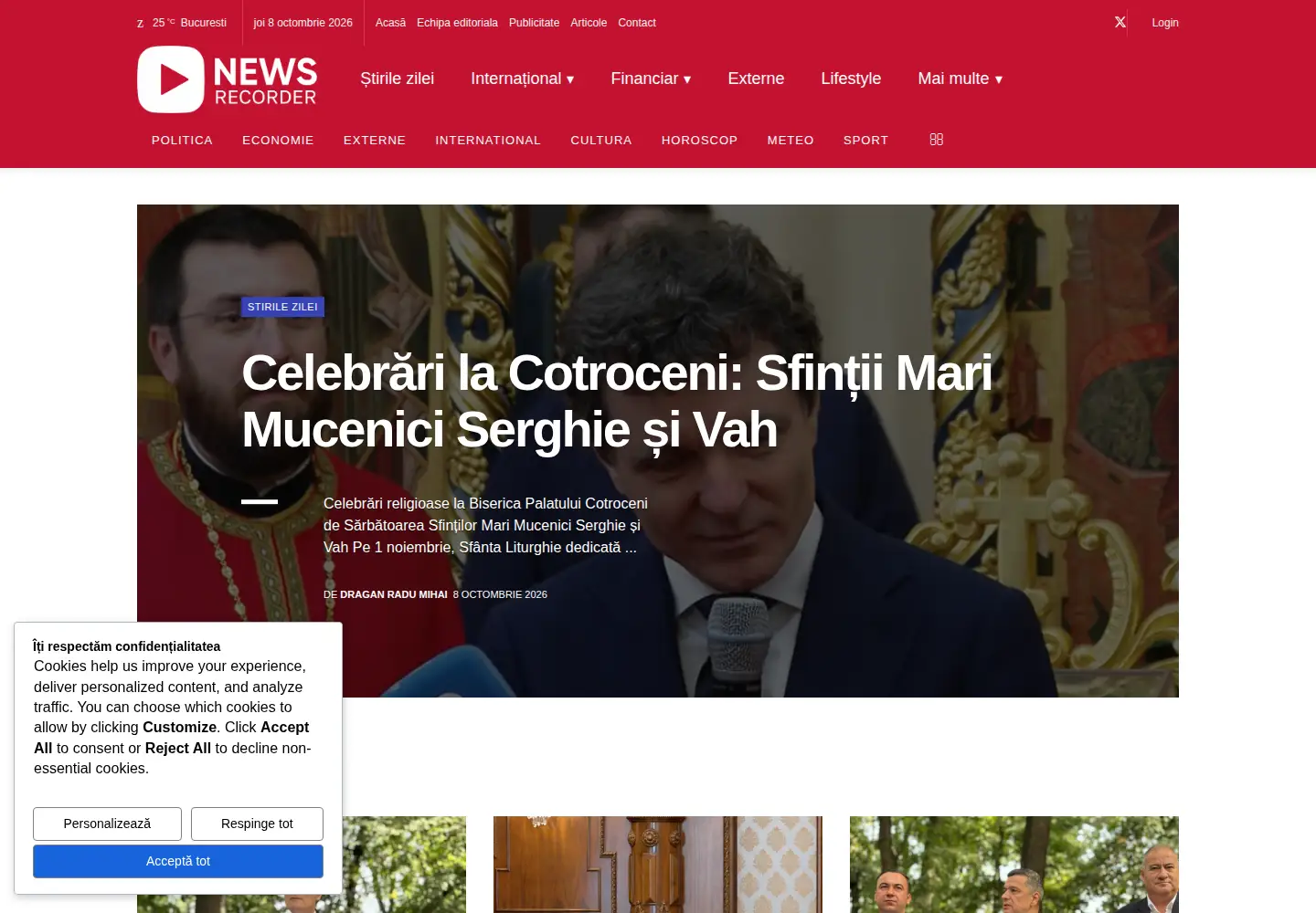 Screenshot of newsrecorder.ro
