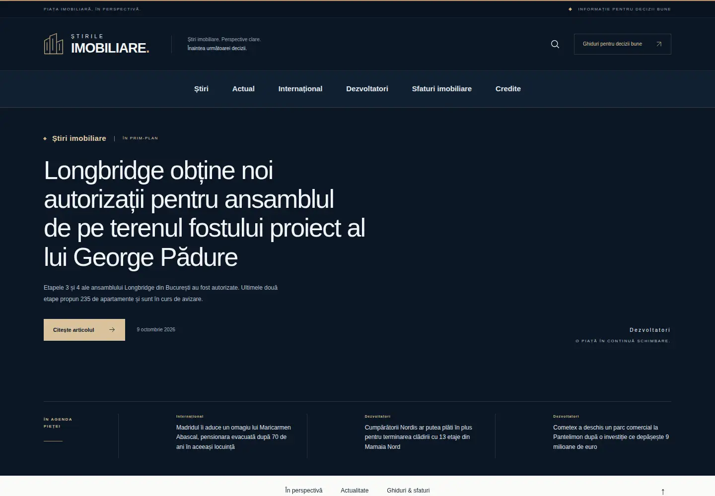 Screenshot of stirileimobiliare.ro